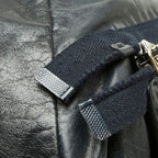 Celine Tote Shoulder Bag Side Zip Dark Navy Leather — view 4