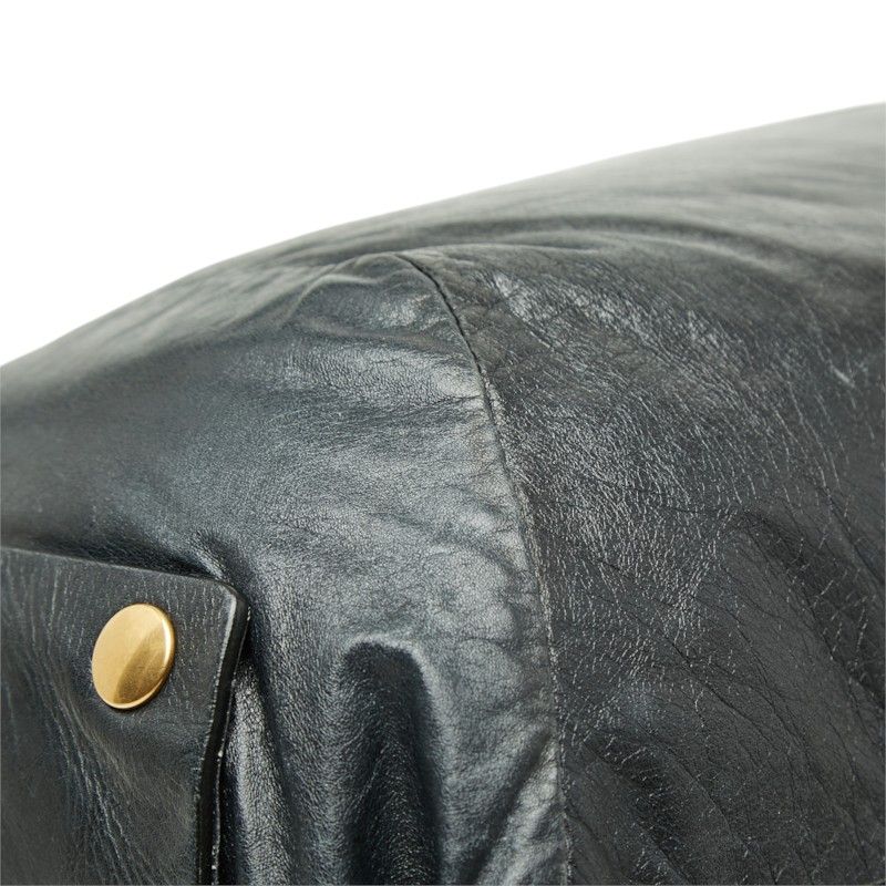 Celine Tote Shoulder Bag Side Zip Dark Navy Leather — view 7