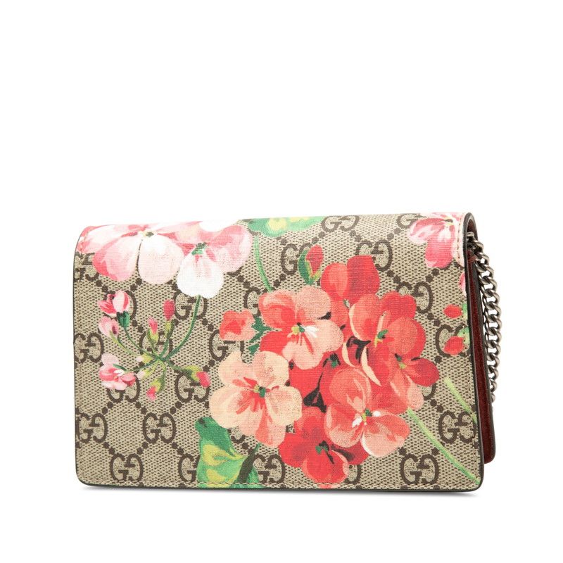 Gucci GG Blooms Dionysus Crossbody Chain Shoulder Bag Beige Multicolor Suede — view 2