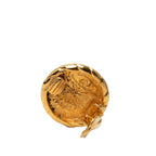 Chanel Vintage CC Logo Round Earrings Gold Plated — view 3