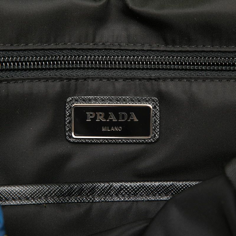 Prada Backpack Multicolor Black Red Nylon Leather — view 5