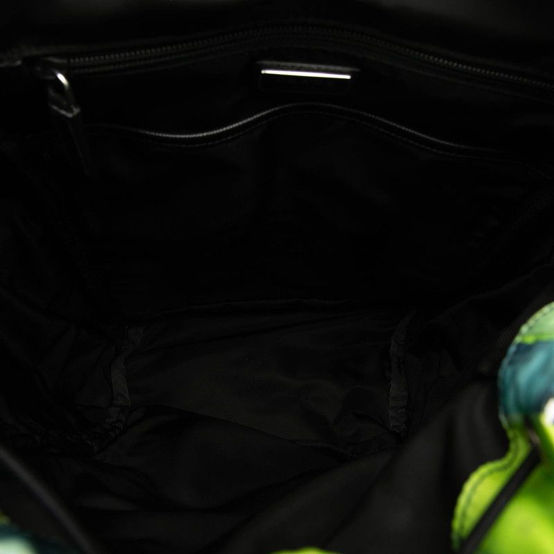 Prada Backpack Multicolor Black Red Nylon Leather — view 4
