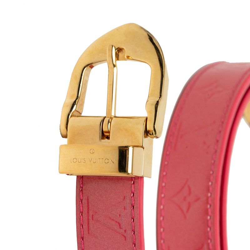 Louis Vuitton Monogram Vernis Ceinture Classic Belt 90/36 Pink Gold Patent — view 4