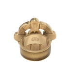 Chanel 07A CC Logo Ring Gold Brown Plated Faux Pearl — view 3