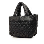 Chanel Coco Cocoon CC Logo Handbag Black Nylon Leather — view 2