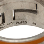 Hermes Move Ash Ring 49 Silver Orange — view 5