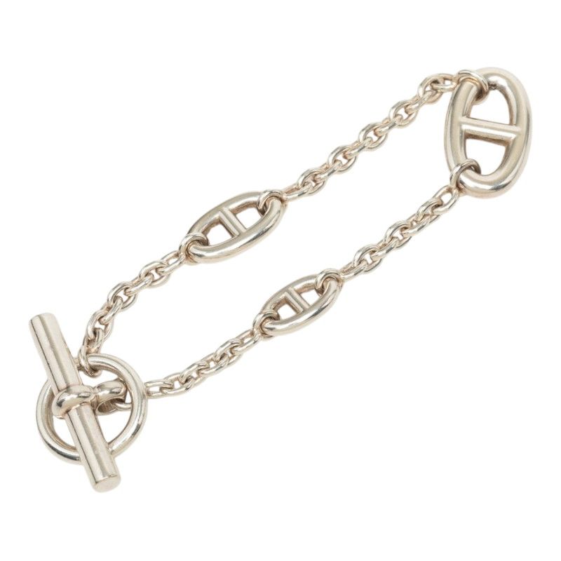 Hermes Chaine D'ancre Farandole LG Chain Bracelet T Bar Silver — view 4