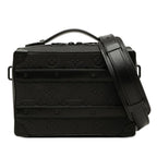 Louis Vuitton Monogram Taurillon Soft Trunk Crossbody Shoulder Bag Black Noir