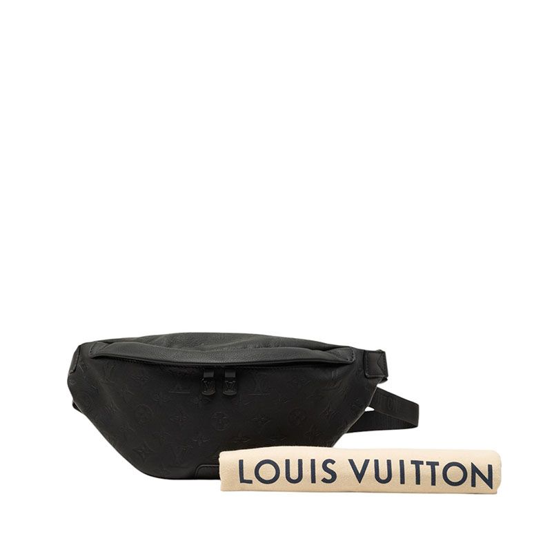 Louis Vuitton Monogram Shadow Bum Bag PM Noir Black Leather — view 6