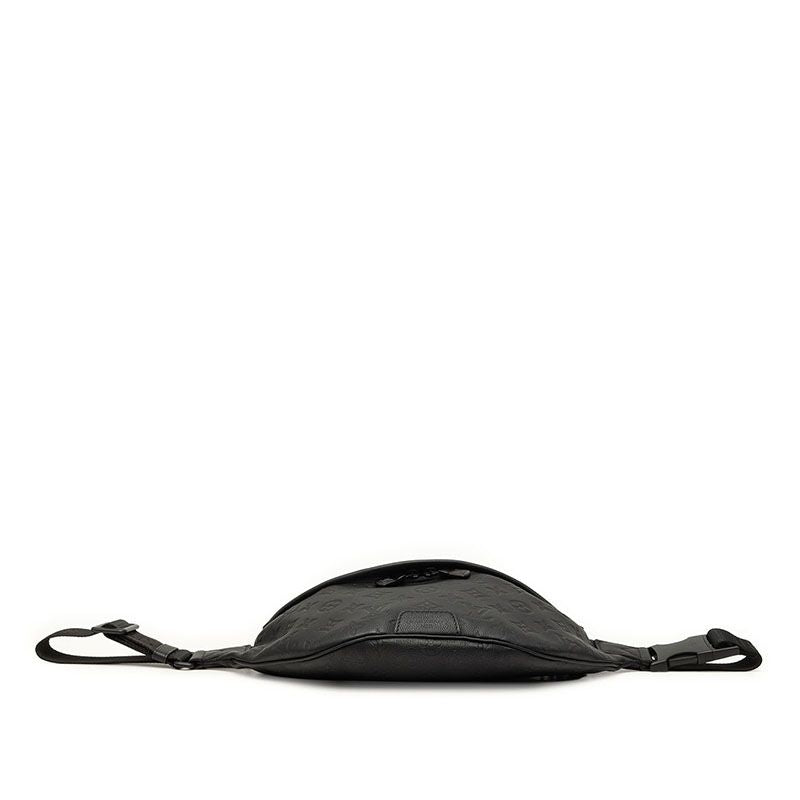 Louis Vuitton Monogram Shadow Bum Bag PM Noir Black Leather — view 3