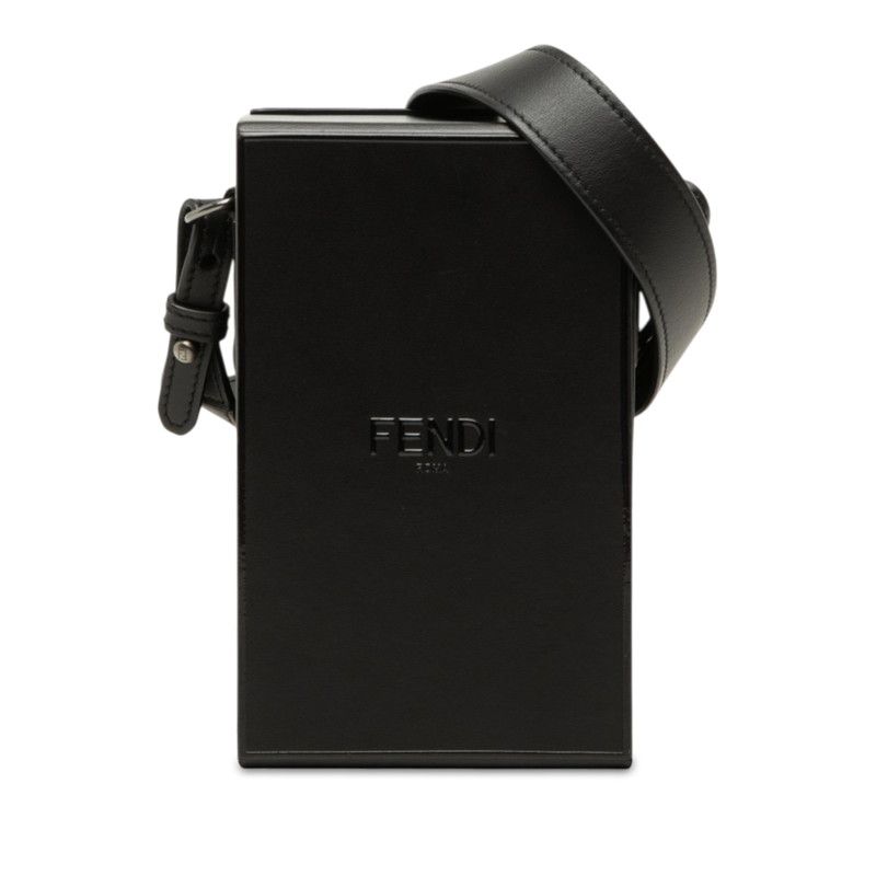 Fendi Crossbody Shoulder Bag Black Leather