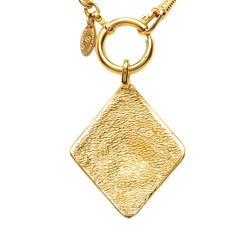 Chanel CC Logo Diamond Rogue Chain Pendant Gold Plated — view 2