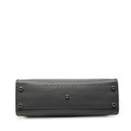 Fendi Selleria Peekaboo Medium Shoulder Bag Gray Leather — view 3