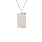 Louis Vuitton Damier Collier Plaque Logo Plate Chain Pendant Silver — view 2