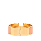 Hermes Clic Clac PM Enamel Bracelet Bangle Gold Pink Plated — view 3