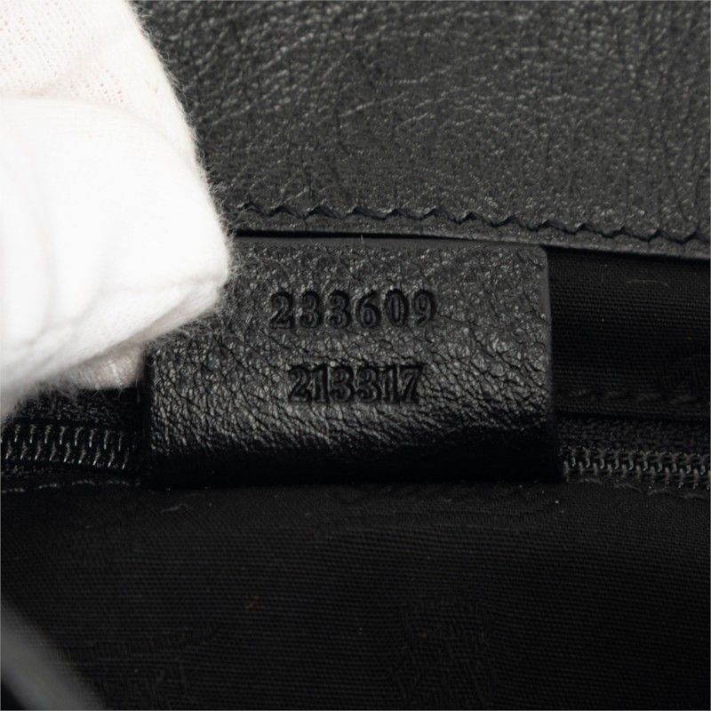 Gucci Guccissima Tote Bag Black Leather — view 6