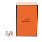 Hermes Chaine D'ancre Enchainee Double Low Ring Silver — view 5