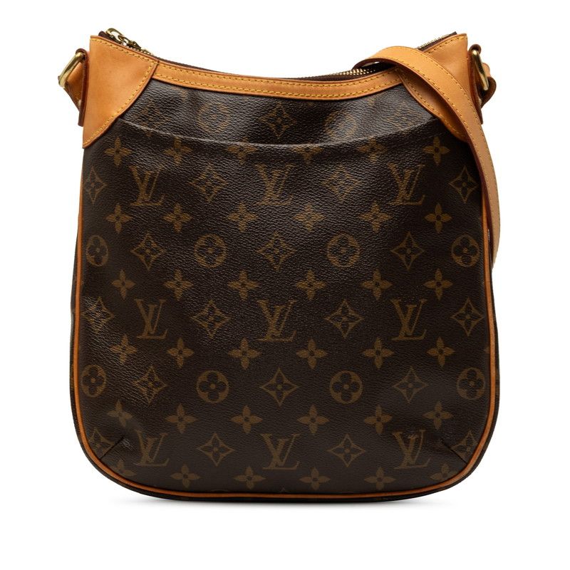 Louis Vuitton Monogram Odeon PM Crossbody Shoulder Bag Brown Leather