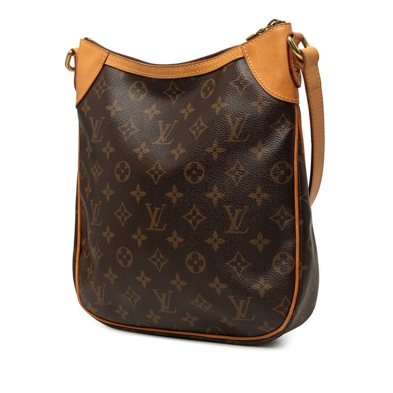 Louis Vuitton Monogram Odeon PM Crossbody Shoulder Bag Brown Leather — view 2