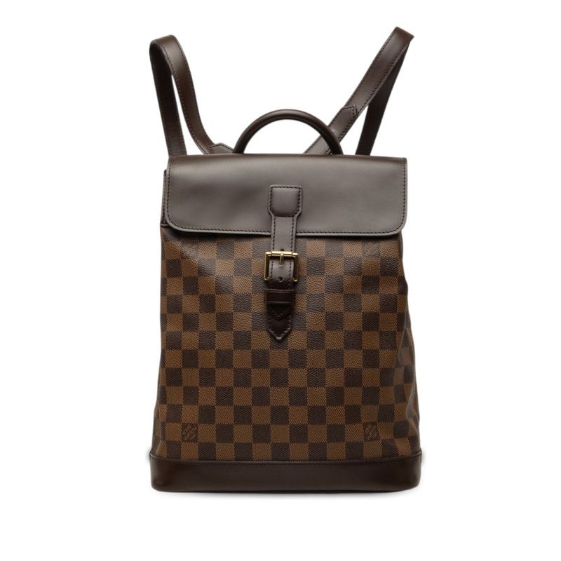 Louis Vuitton Damier Soho Backpack Brown Leather