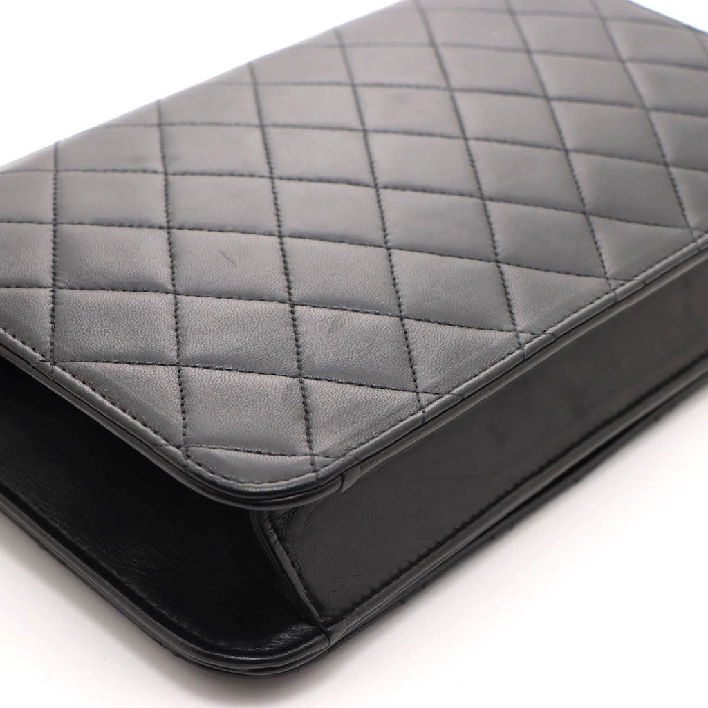 Chanel Quilted 23 Push Lock Full Flap Chain Shoulder Black Bag Lambskin — view 8