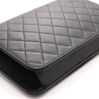 Chanel Quilted 23 Push Lock Full Flap Chain Shoulder Black Bag Lambskin — view 8