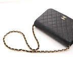 Chanel Quilted 23 Push Lock Full Flap Chain Shoulder Black Bag Lambskin — view 4
