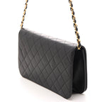 Chanel Quilted 23 Push Lock Full Flap Chain Shoulder Black Bag Lambskin — view 2