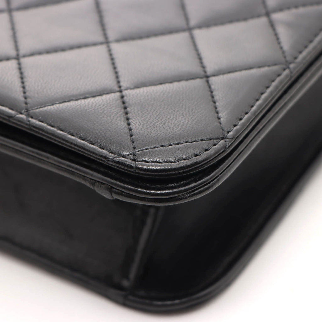 Chanel Quilted 23 Push Lock Full Flap Chain Shoulder Black Bag Lambskin — view 7