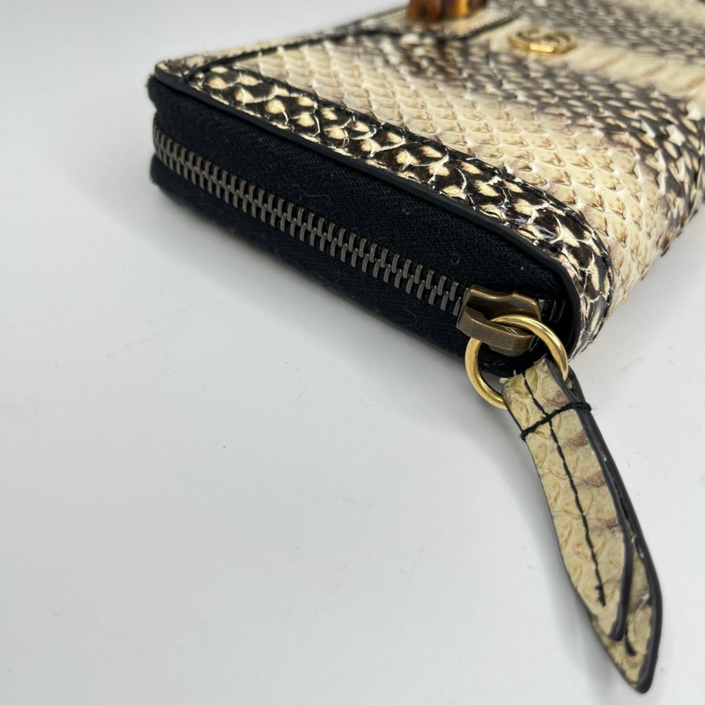 Gucci Bamboo Diana Continental Wallet Ivory Black — view 3