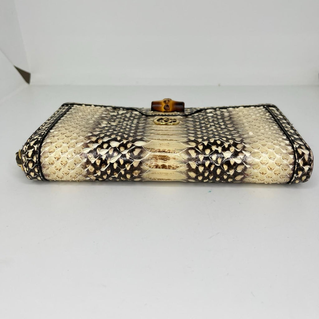 Gucci Bamboo Diana Continental Wallet Ivory Black — view 4