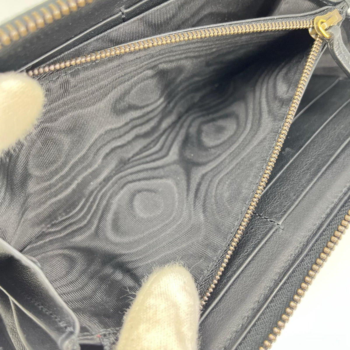 Gucci Bamboo Diana Continental Wallet Ivory Black — view 7