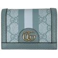 Gucci Bifold Wallet GG Ophidia Sherry Line Web Light Blue