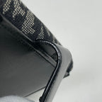 Dior Bifold Wallet Trotter Pattern Saddle Shape Snap Canvas Black — view 4