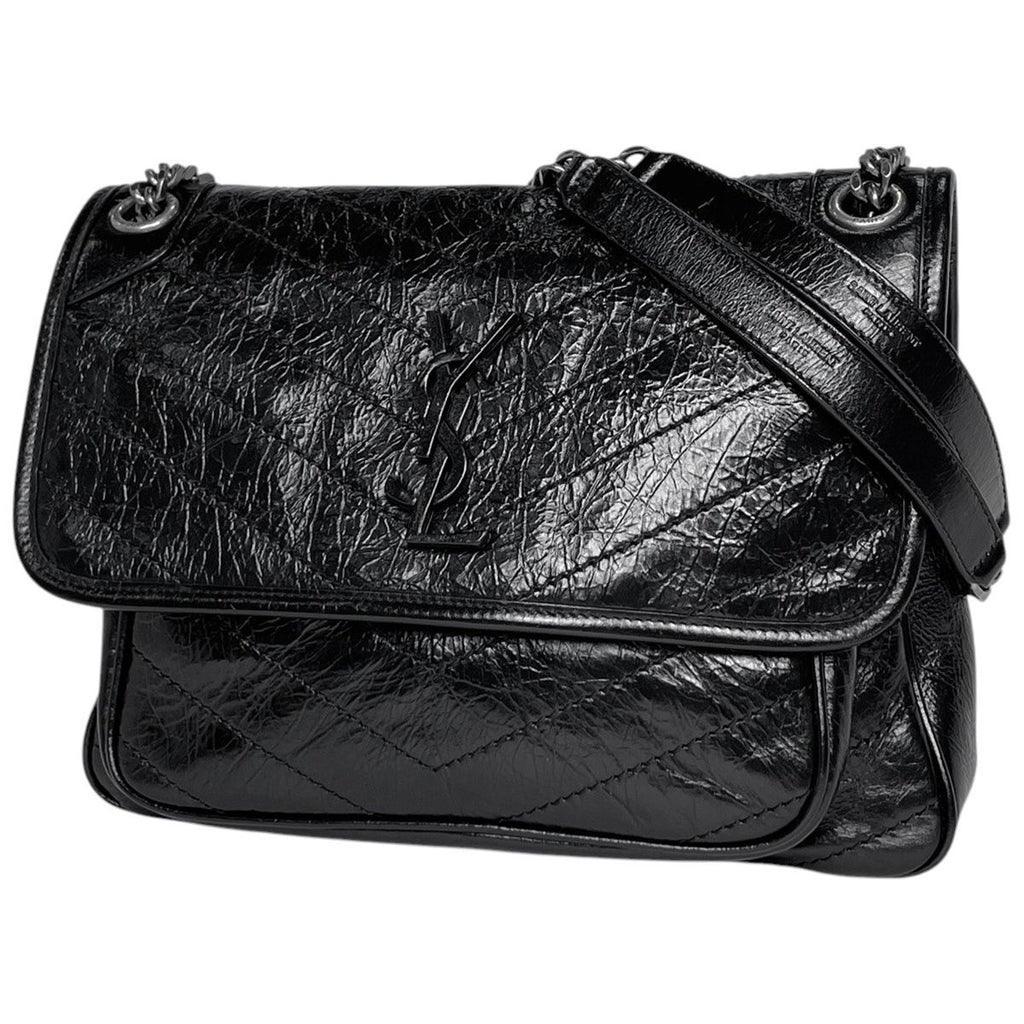 Saint Laurent Shoulder Bag Niki Medium Leather Black