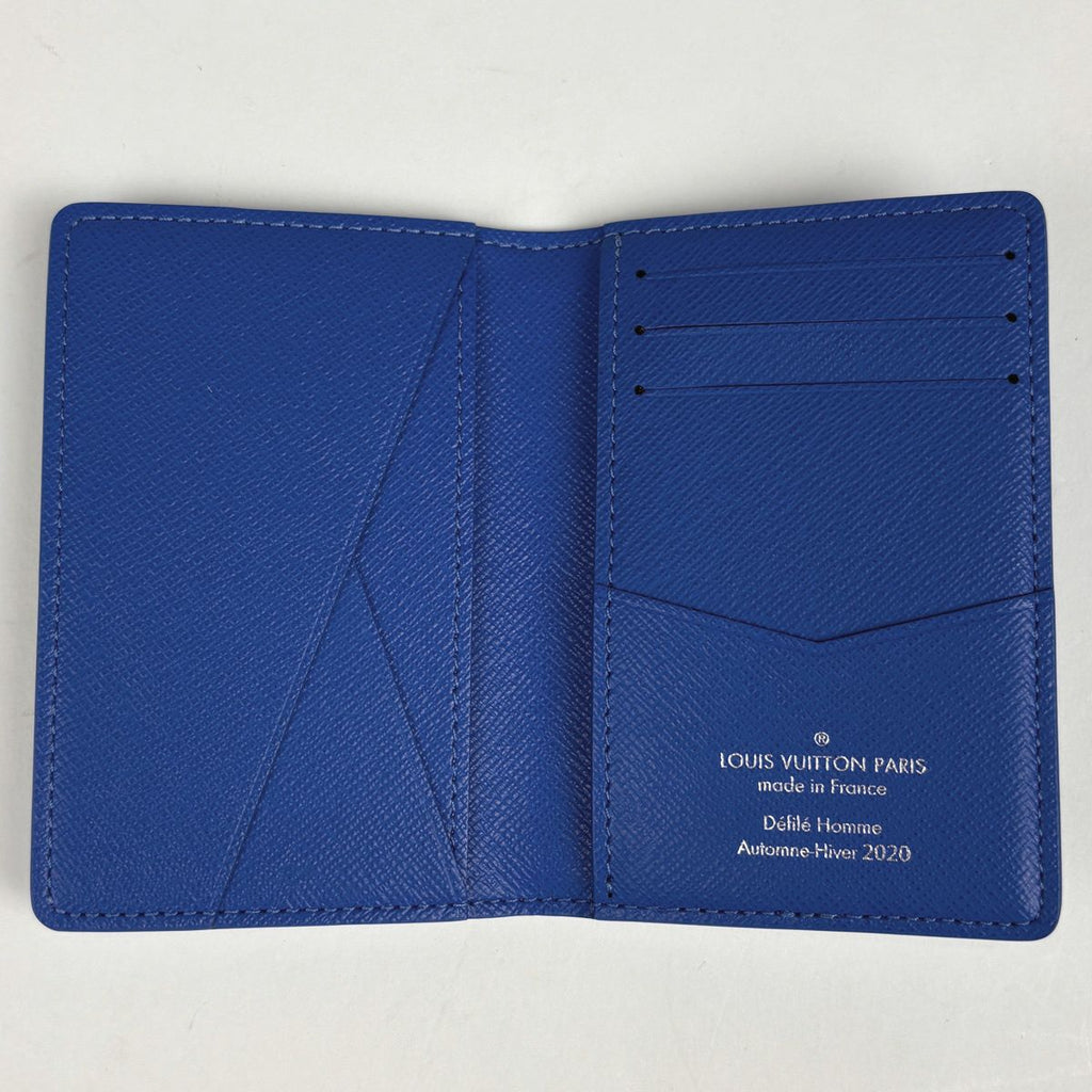 Louis Vuitton Pocket Organizer Card Case Monogram Clouds Blue — view 5