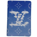 Louis Vuitton Pocket Organizer Card Case Monogram Clouds Blue
