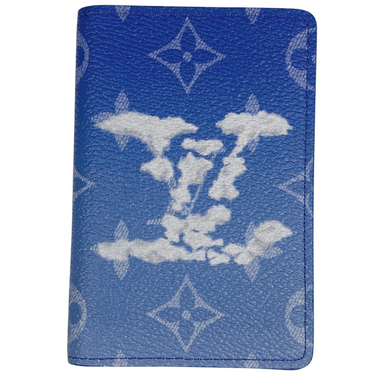 Louis Vuitton Pocket Organizer Card Case Monogram Clouds Blue