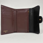 Chanel Trifold Wallet CC Logo Caviar Leather Black — view 6