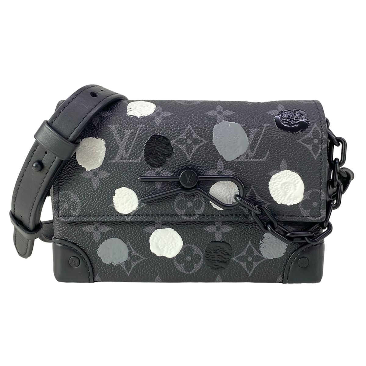 Louis Vuitton Wallet Yayoi Kusama Steamer Wearable Monogram Eclipse Gray