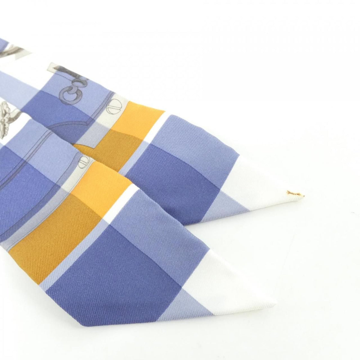 Hermes Mors Et Gourmettes Vichy Twilly Scarf — view 2