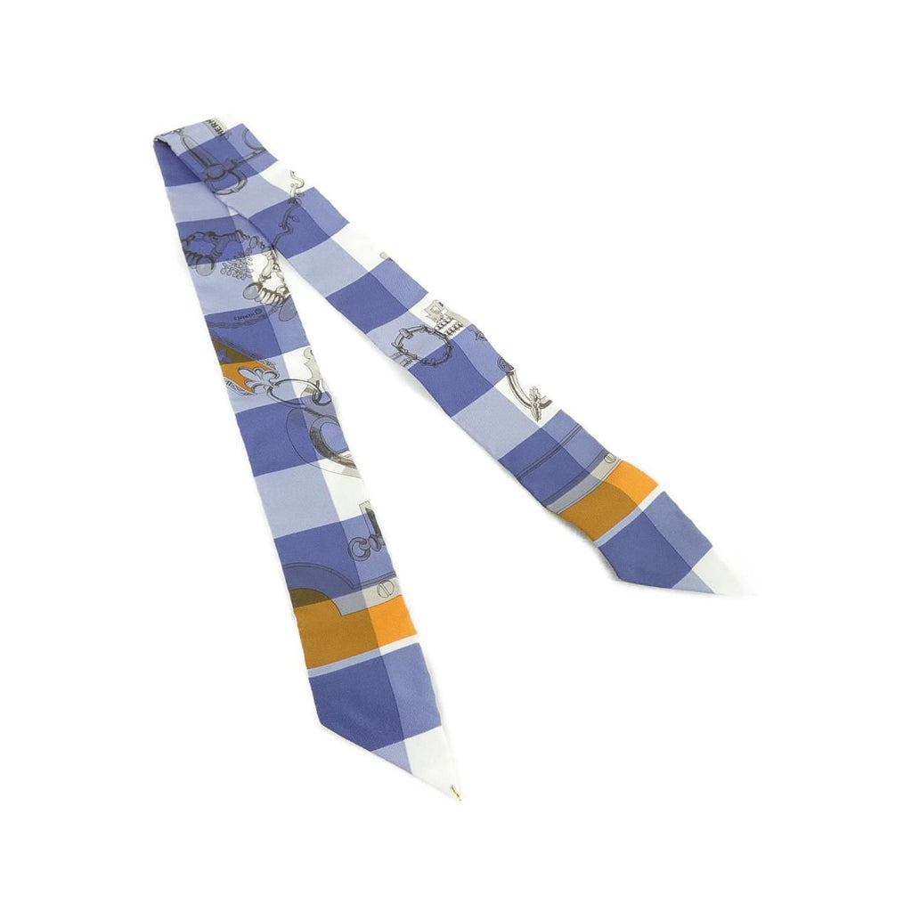 Hermes Mors Et Gourmettes Vichy Twilly Scarf