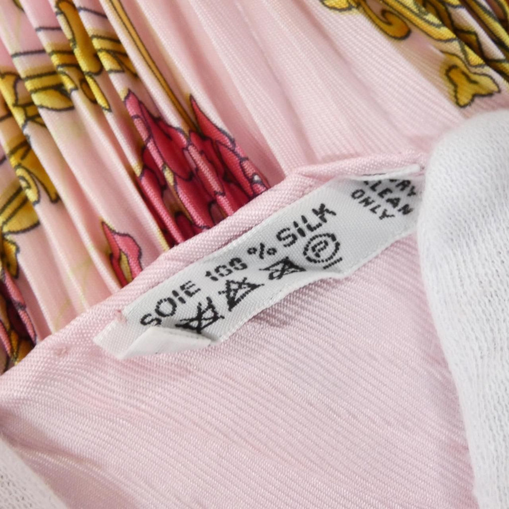 Hermes Pleated Scarf Pink — view 6