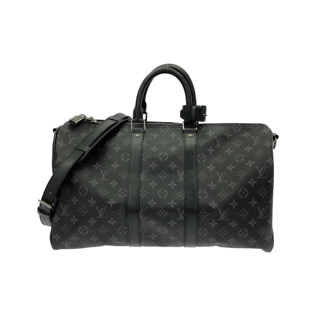 Louis Vuitton Monogram Eclipse Keepall Bandouliere 45 Boston Bag