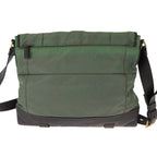 Prada Vintage Tessuto Front Logo Green Dark Brown Gold Nylon Leather Shoulder — view 2