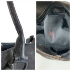 Gucci Black GG Canvas Leather Tote Shoulder Bag — view 6