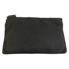 Prada Tessuto Black Silver Nylon Shoulder Bag Pochette — view 2