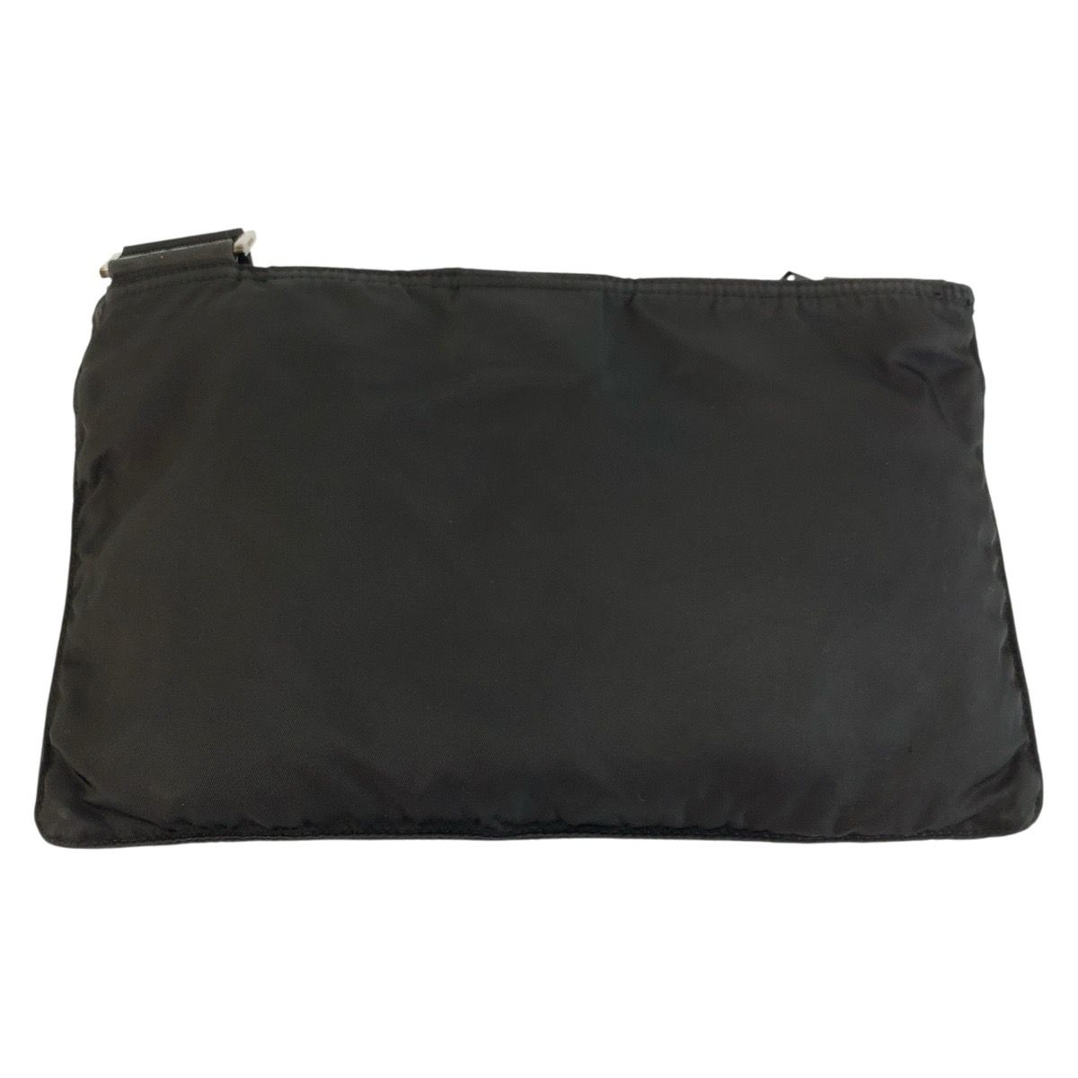 Prada Tessuto Black Silver Nylon Shoulder Bag Pochette — view 2