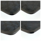 Gucci Black Silver GG Canvas Leather Shoulder Bag Pochette — view 4