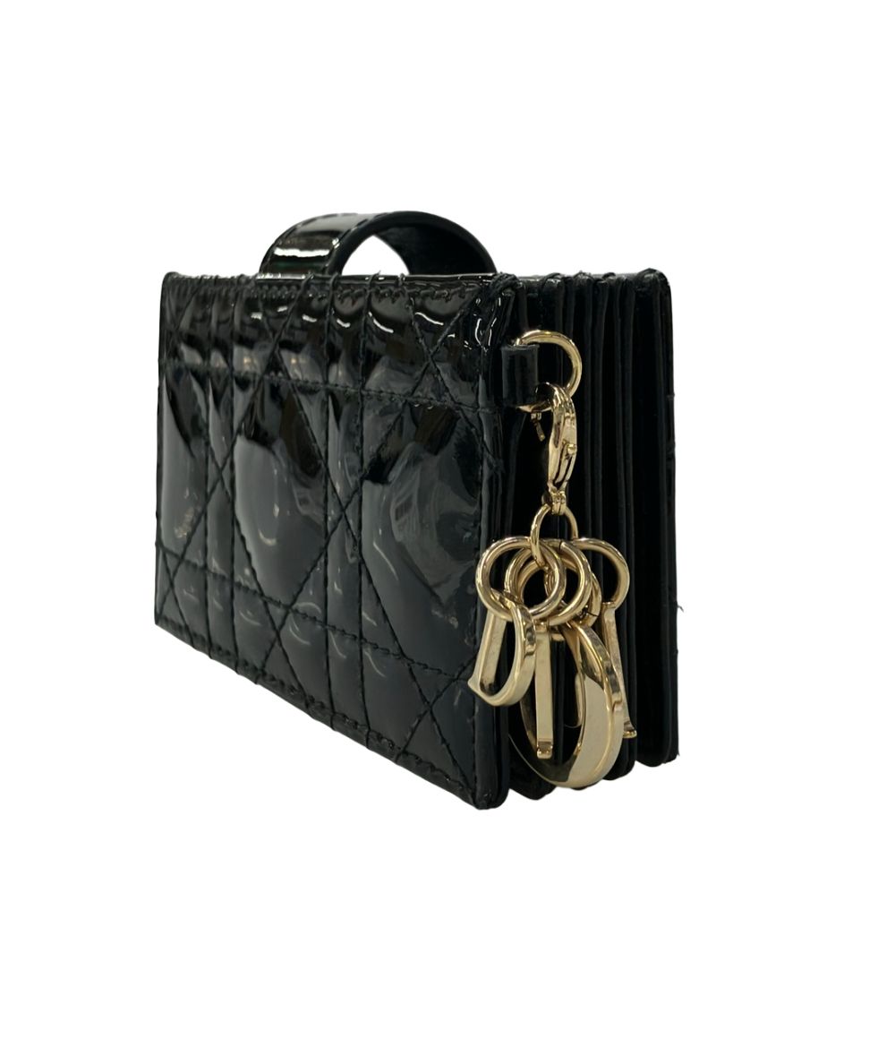 Dior Card Case Lady Jasmine Cannage Patent Leather — view 3